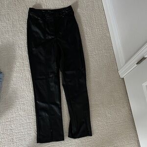 Black Faux Leather Pants